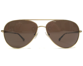 Brooks Brothers Sunglasses BB4020 1640/73 Matte Gold Aviators with Brown Lenses - £62.56 GBP