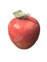 Vintage Marble/ Alabaster Stone Red Apple Paper Weight - £14.71 GBP