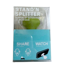 NEW Stand&#39;n Splitter Phone/iPod Stand and Headphone Splitter - Lime Green - £5.25 GBP
