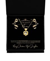 Mom Mommy Mother Mum Stepmom Christmas Xmas Gifts- Amazing Luxe Golden Heart Kno - £39.52 GBP