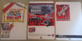 Set of 3 Coca-Cola Football Cardboard Store Display Posters - £1.78 GBP