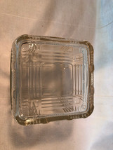 Criss Cross Crystal Refrigertor Jar With Lid 4 Inch Depression Glass Mint - £11.98 GBP