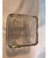 Criss Cross Crystal Refrigertor Jar With Lid 4 Inch Depression Glass Mint - £11.80 GBP
