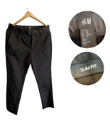 H&M WOMEN'S SLIM FIT BLACK ANKLE PANTS SIZE 34 - £11.83 GBP