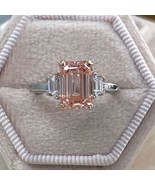 Igi 3.07 Karat Kunstdiamanten Grown Smaragd Kostüm Intense Pink Diamantr... - $64,201.79 MXN
