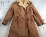 Vintage Abercrombie and Fitch Shearling Coat Womens 10 Brown Lambskin 50... - $281.32