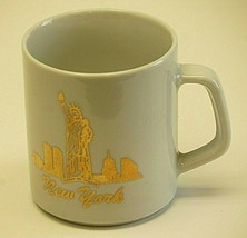 Pozzani New York Mug Cup Statue of Liberty Gold Accents Coffee Cocoa Tea... - £15.48 GBP