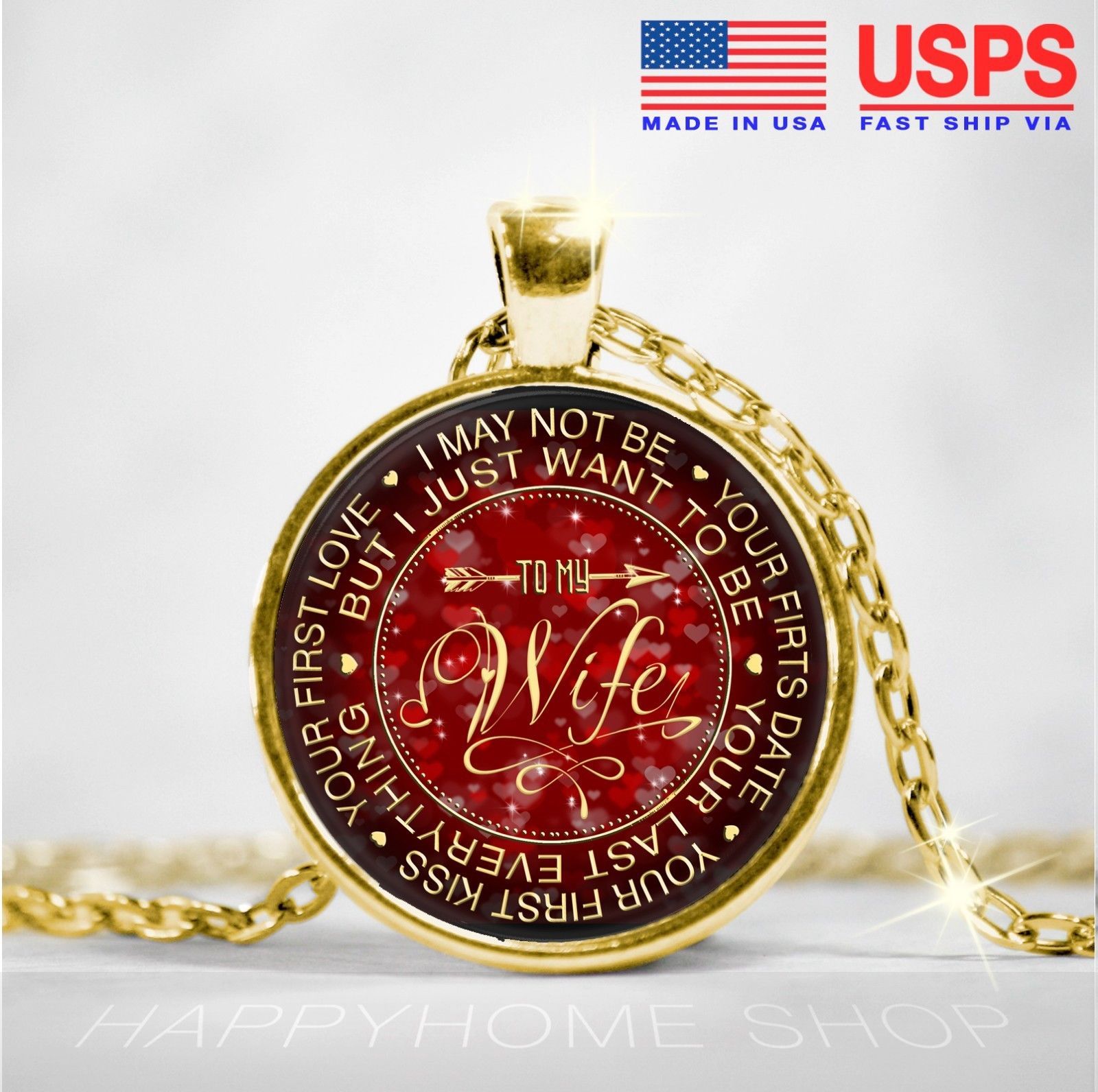 Necklace Anniversary Gift for Wife I Just want to be Your Last Everything -N386
