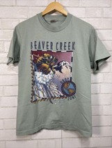 Vintage 90s Vail Beaver Creek Colorado Ski Green Single Stitch Mens T-shirt M - £16.95 GBP