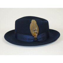 Bruno Capelo Hat Australian Wool Fedora Teardrop Crushable Bel Air BL591 Navy image 7