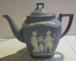 Vintage Jasperware  Blue Teapot - $114.00