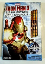 Iron Man 3 Marvel Avengers 16 Valentine Cards &amp; Pencils Non Toxic #2 Gra... - £7.77 GBP