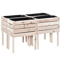 Farmhouse 4 Piece Wooden Elevated Raised Garden Bed Planter Box - $4,566.11 MXN