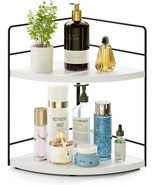 Zgo 2-Tier Bathroom Counter Organizer, Corner Skincare Organizers,, White - $52.24 CAD