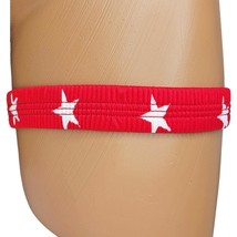 Star Print Leg Garter Red White Stretch Dance Rave Festival Costume Part... - $169.42 MXN