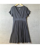 L.L. Bean Black Knit Dress Stretch Jersey Empire Waist - Women&#39;s Size Lg... - $632.11 MXN