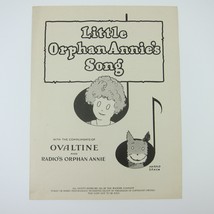 Little Orphan Annie&#39;s Song Sheet Music Ovaltine Harold Gray Comic Vintag... - $19.99