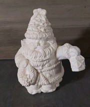 Ceramic Bisque Ready to Paint Christmas Santa Claus Textured 5.5x4 Wreath - $23.13