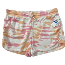 1.STATE Women&#39;s XL Shorts Pull On Adjustable Stretch Waist Ruched Side Tie Dye - £25.17 GBP