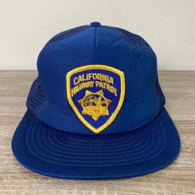 Vintage CHP Trucker Hat California Highway Patrol Snapback Blue Mesh Pat... - $14.21