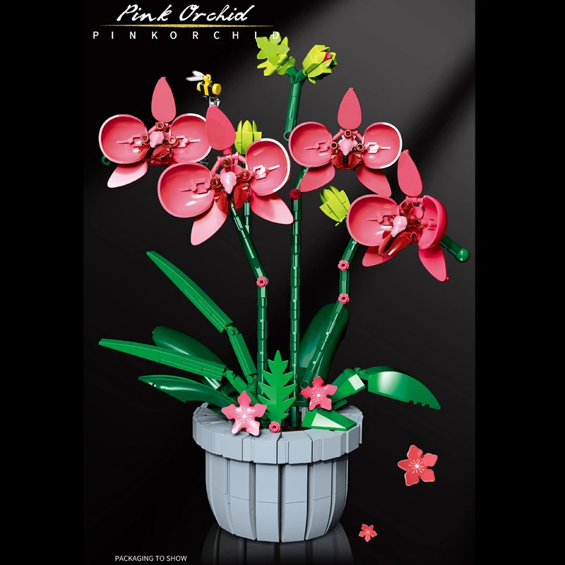 Play Romantic Flower Bouquet Flower Orchid Series Bonsai 10280 10311 Building Bl - £32.78 GBP