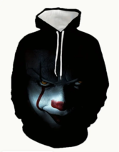 Pennywise Hoodie Sweatshirt Large Pocket 3D Print 3xl xxxl Horror Movie IT 2xl - £20.91 GBP