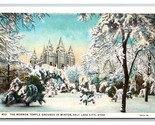 Great Mormon Temple Grounds In Winter Salt Lake City Utah UT UNP WB Post... - £3.11 GBP