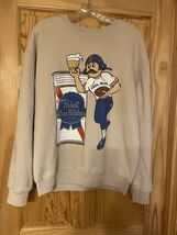 Vintage Style Pabst Blue Ribbon Sweatshirt Size Medium - $180.95 MXN
