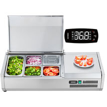 VEVOR Refrigerated Condiment Prep Station, 130W Countertop Refrigerated,... - $633.47 CAD