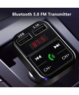 fast usb car charger bluetooth 5.0 fm transmitter modulator handsfree ca... - $668.67 MXN