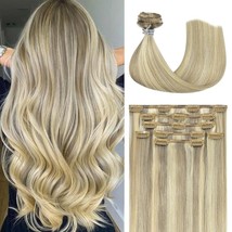 Honsoo Clip In Virgin Hair Extensions 18inch 70g Real Human Hair Extensi... - $38.61