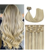 Honsoo Clip In Virgin Hair Extensions 18inch 70g Real Human Hair Extensi... - €33,14 EUR
