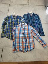 Boy's Lot of 3 Cat &amp; Jack Long Sleeve Button Down Shirts Casual Dress Si... - €16,02 EUR