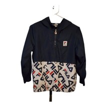 FILA Pullover Windbreaker Jacket Boys Size Small 7 Hooded - £7.98 GBP