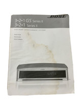 Bose DVD Home Entertainment System  Owner&#39;s Guide 321 GS Series II - £11.00 GBP