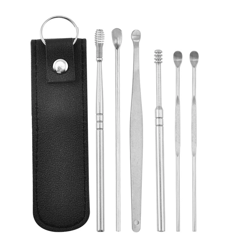 6pcs/set Spoon Care Ear Clean Tool Ear Cleaner  Pickers Earpick  Remover Curette - $40.16