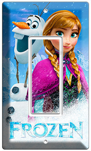DISNEY FROZEN ANNA SINGLE GFI LIGHT SWITCH OUTLET PLATE CHILDREN'S GIRLS BEDROOM
