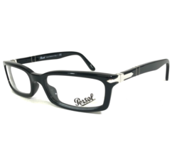 Persol Petite Eyeglasses Frames 2934-V 95 Polished Black Rectangular 51-17-140 - £95.44 GBP