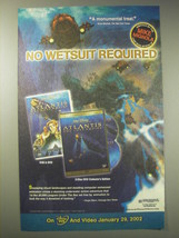 2002 Disney&#39;s Atlantis The Lost Empire Movie Ad - No wetsuit required - £14.52 GBP