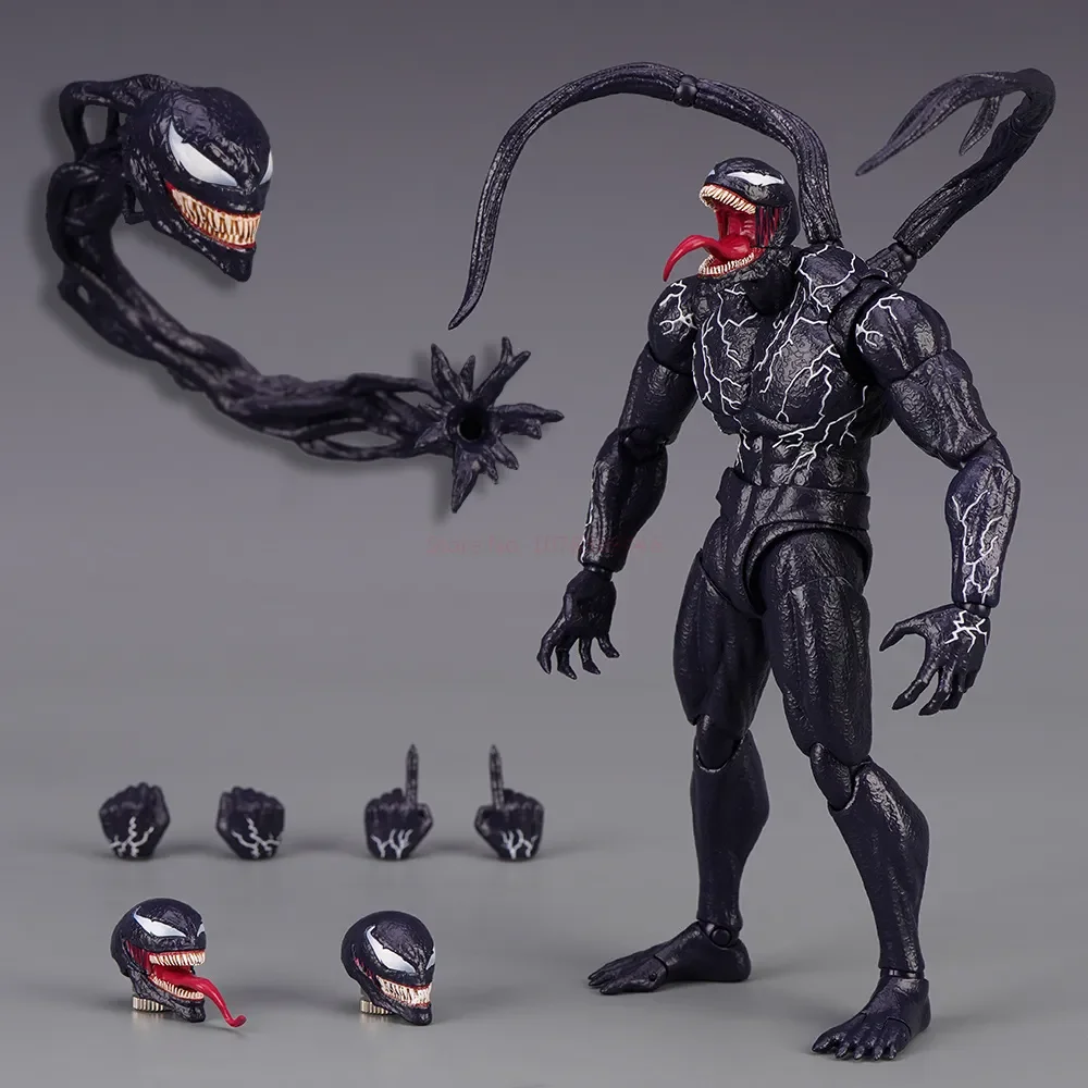 Hot 20cm  Marvel Venom Shf Legends Joint Movable Action Figure  Toys Change Face - £24.21 GBP+