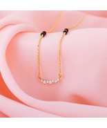 Beautiful 18K Gold Classic Diamond Mangalsutra Luxurious Necklace | Spar... - £278.88 GBP