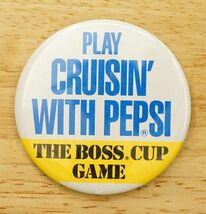 Vintage Pinback Button Play Crusin With Pepsi Cola Soda Pop Advertising ... - $12.86