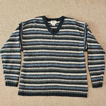 Vintage Women&#39;s Fiorlini International Sweater Wool Blend Striped V Neck... - $29.69