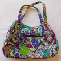 Vera Bradley Emily Satchel Heather 13551-144 Shoulder Bag Magnetic &amp; Zip... - $2,050.84 MXN