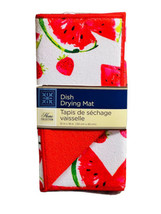 Home Collection Dish Drying Mat:-Watermelon 12x18inches/Fruit Pattern - $11.76