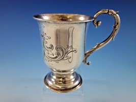 Tifft &amp; Whiting Coin Silver Baby Child&#39;s Cup Mug Footed B.C. w/ Shield &amp;... - $385.11
