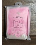 Daily Concepts Your Hair Wrap Towel Pink Anti-Frizz Quick Dry New Sealed - $9.33 CAD