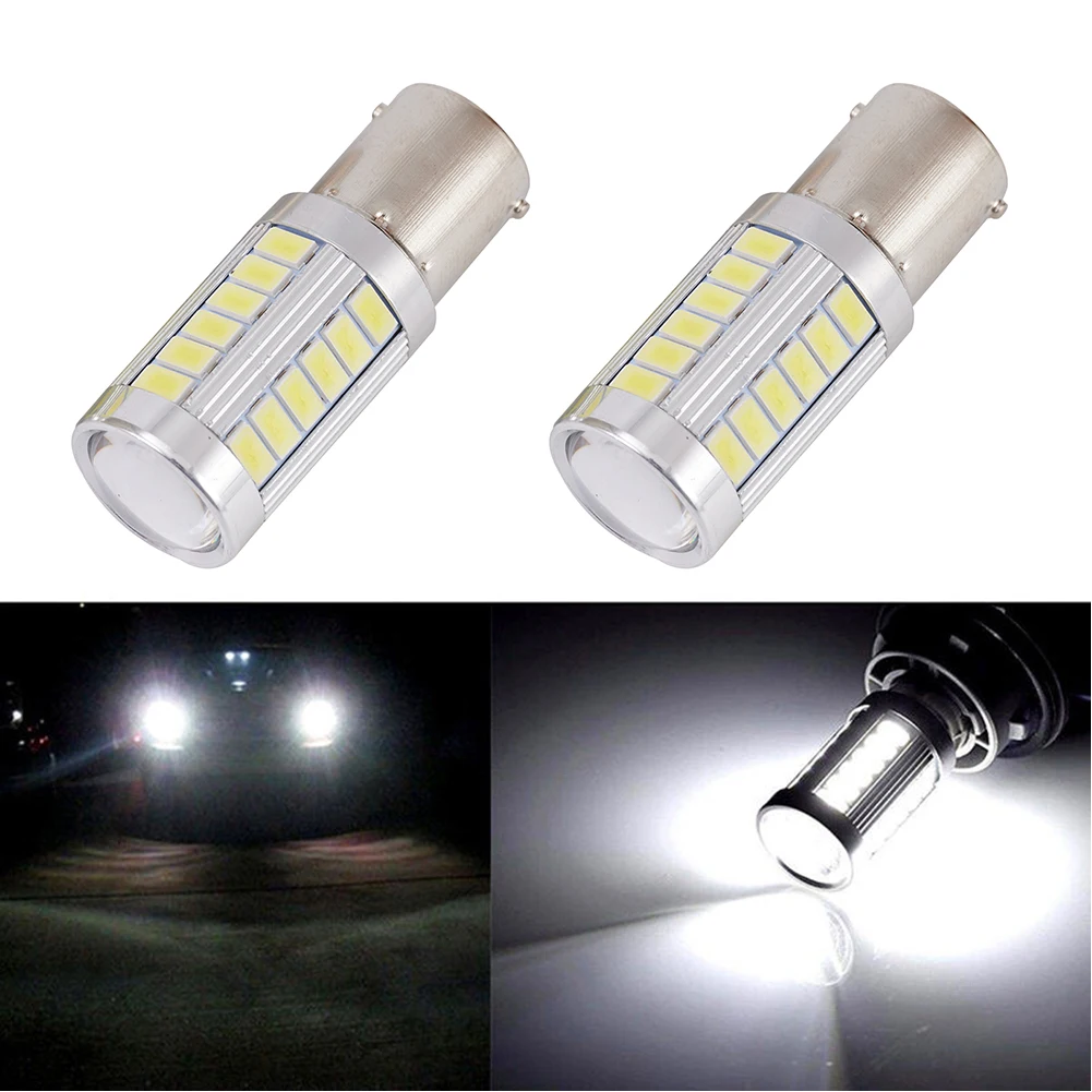 2x LED Reversing Light 5630 33SMD LED Bulb BA15S P21W 1156 Car Tail Bulb Rever - £11.10 GBP