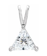 Triangle Diamond Pendant 14k White Gold (0.76 Ct E VS2 Clarity) GIA  - $2,829.19