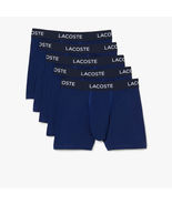 Lacoste Men' Boxer Casual 5 Pack Cotton Stretch NAVY  S, L 6H6521-51  F9F - $22.00